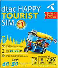 dtac 8天泰國上網卡方案