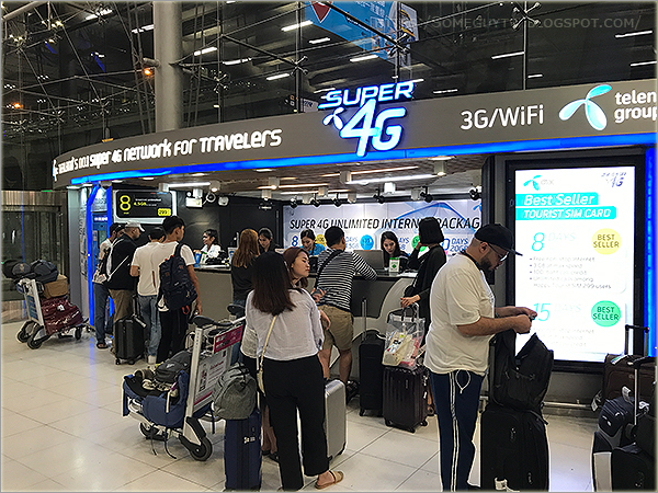 dtac 電信於曼谷蘇凡納布機場 櫃台照片