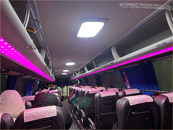 韓國高速巴士：經濟型巴士內裝